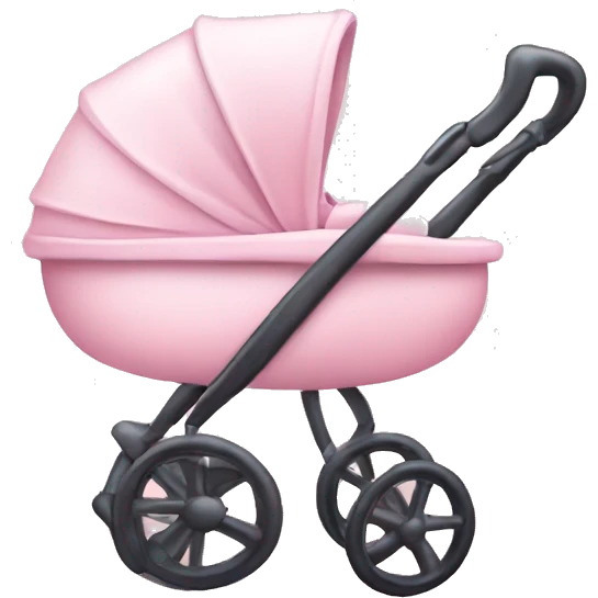 Light pink fancy baby stroller emoji