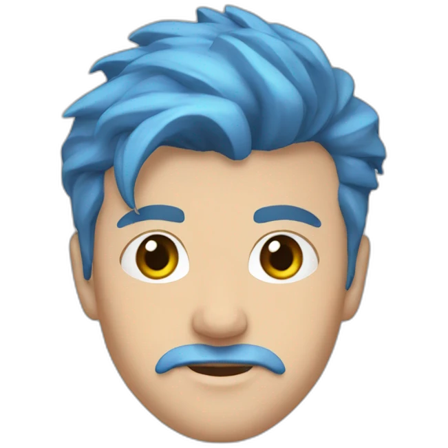 artemy lebedev, blue hair emoji