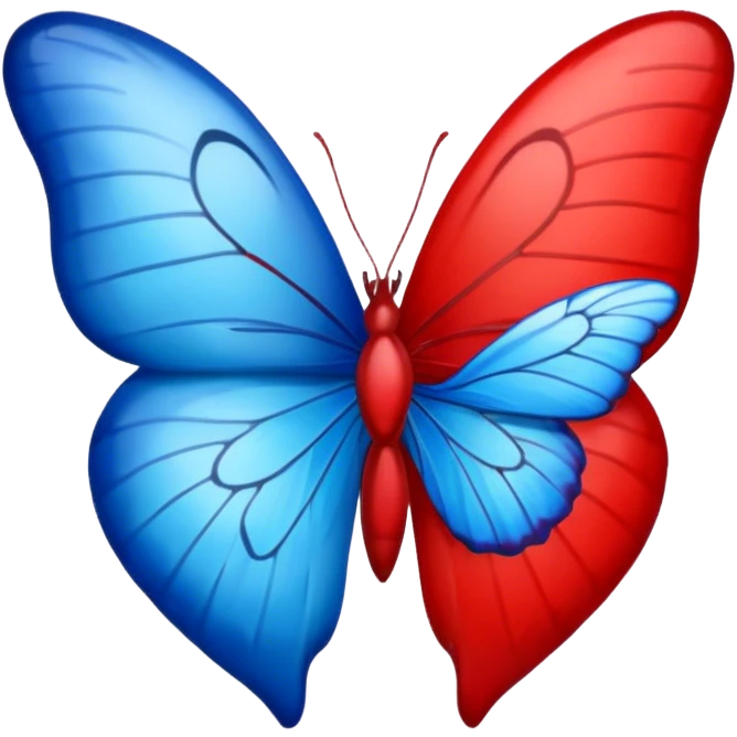 heart and blue butterfly emoji