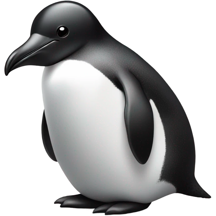 Penguin with a pebble  emoji