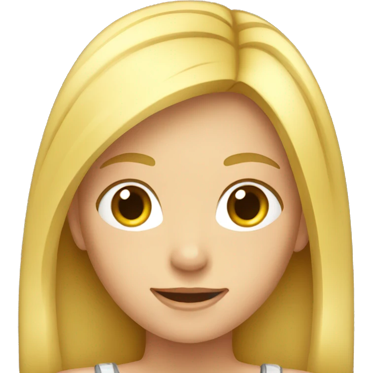 blonde girl victory emoji