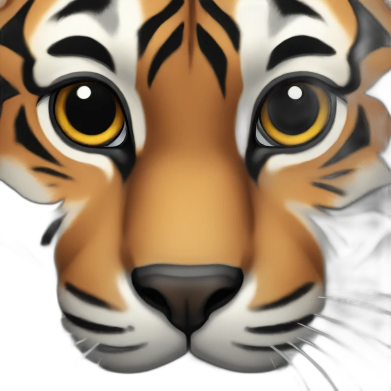 melanistic tiger face emoji
