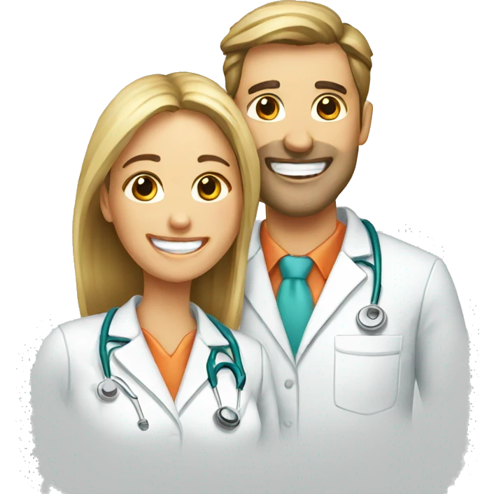 pareja dentistas emoji
