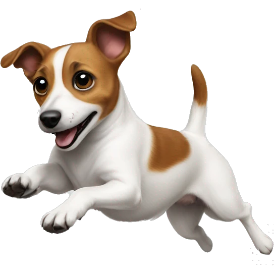 Jackrussell body side jumping emoji