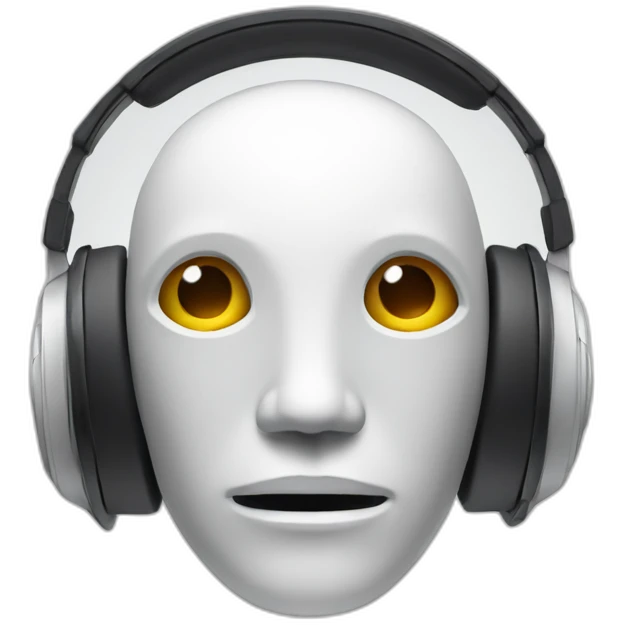 ai robot face headphone emoji