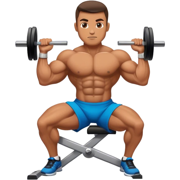 bodybuilder cardio in gym emoji