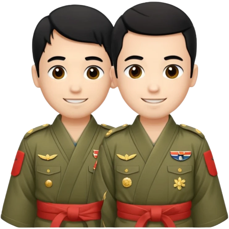 two brothers and two different sides of the world fighting, but still being in brotherly love. No one is an exchange student emoji