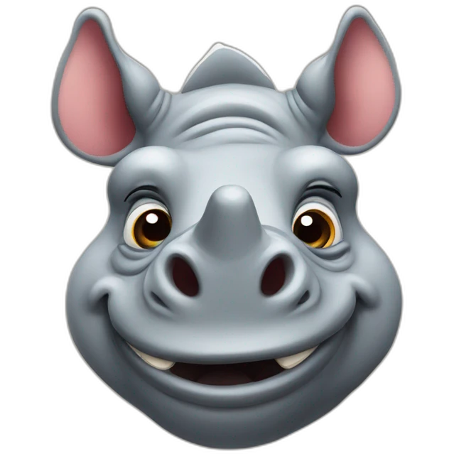 funny rhinoceros emoji