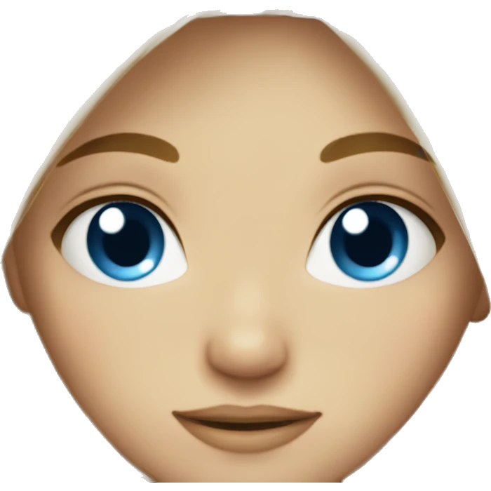 blonde hair blue eyed girl cozy emoji