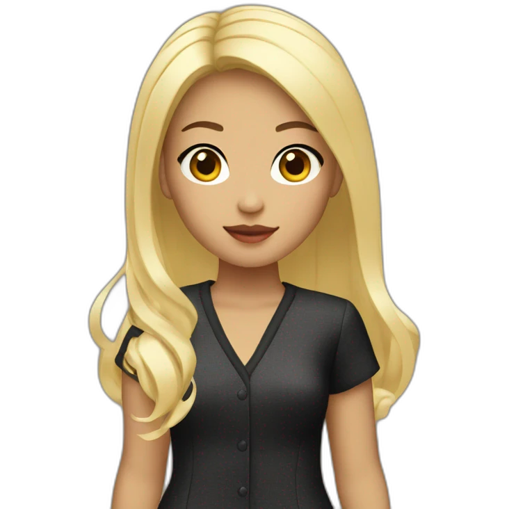 Blonde Chanel Asian Girl emoji