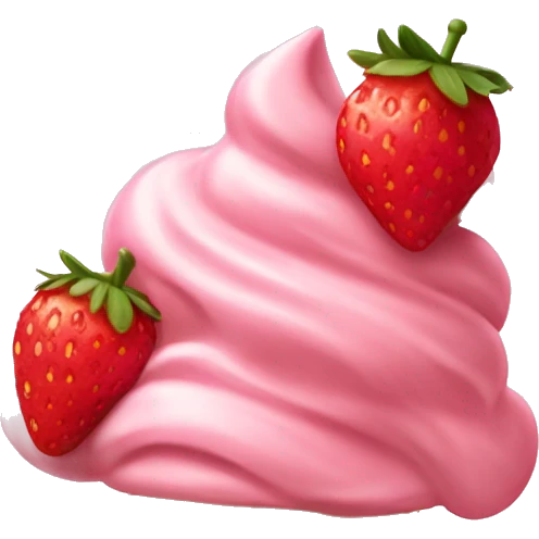 Strawberry ice cream emoji