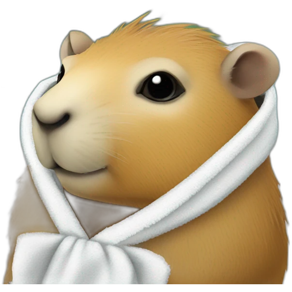 Capybara spa towel emoji