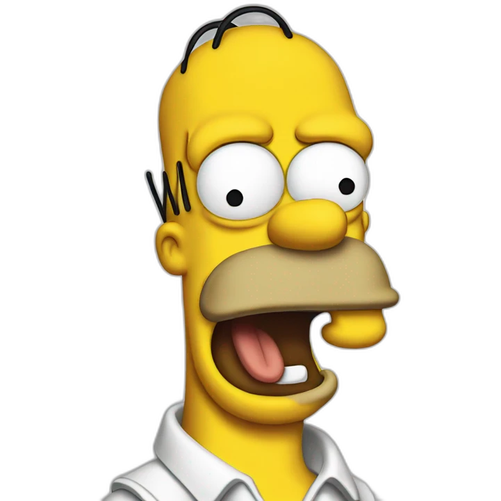 Homer Simpson waving emoji