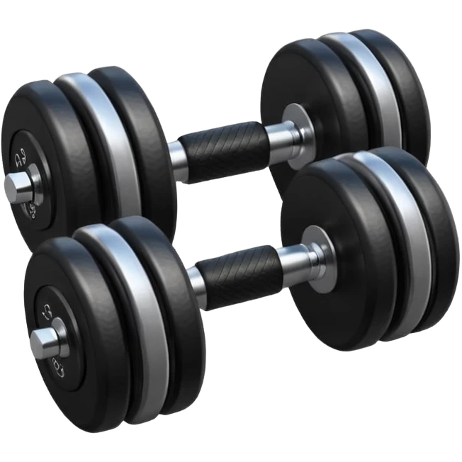 generate dumbbells with metal and leather inserts
 emoji