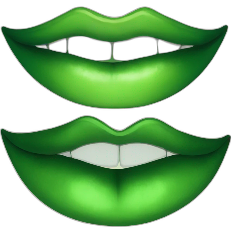 Green lips emoji