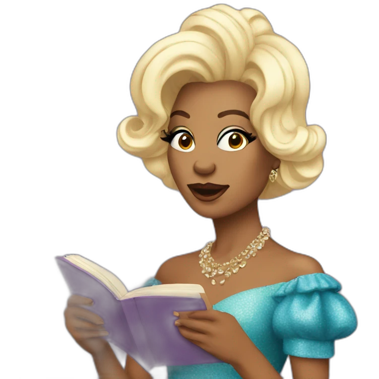 drag queen readin story emoji