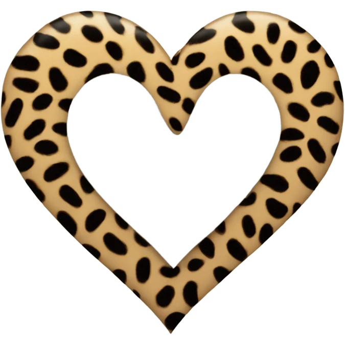 Leopard print heart emoji