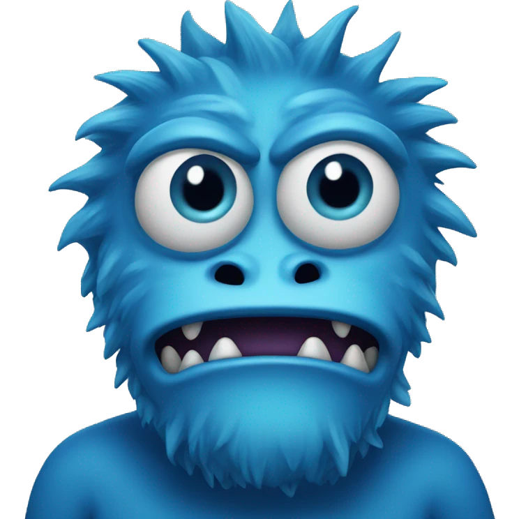 Blue monster emoji