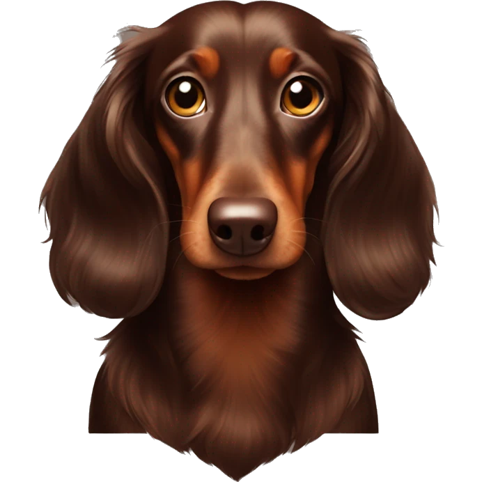Birthday of the chocolate long-haired dachshund emoji