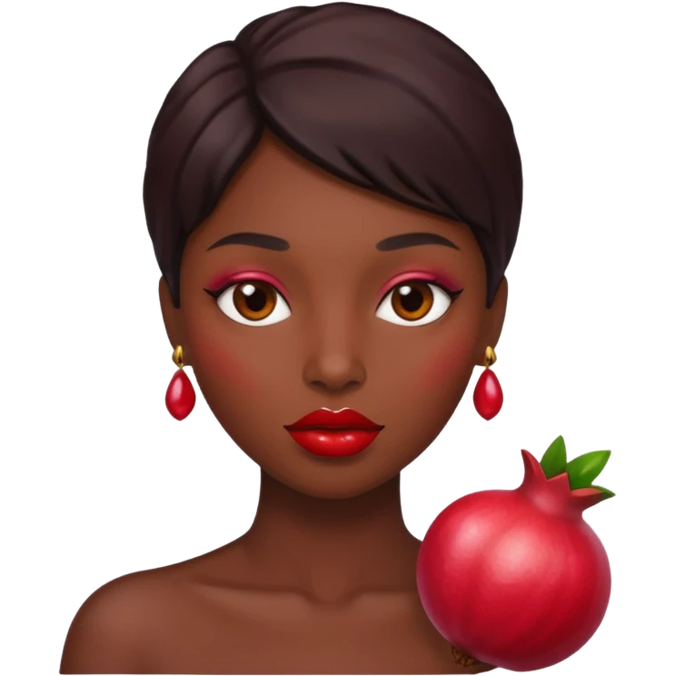 pomegranade lips emoji