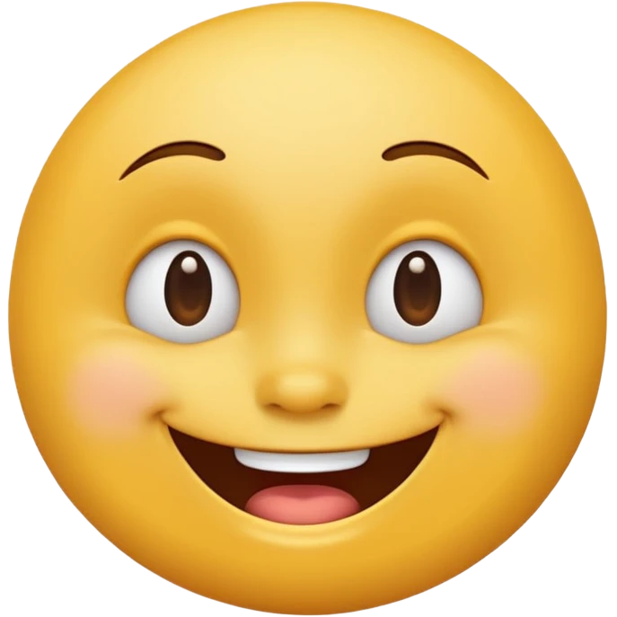 Emoji, yellow round smiling face, Narrow eyes curved downwards emoji