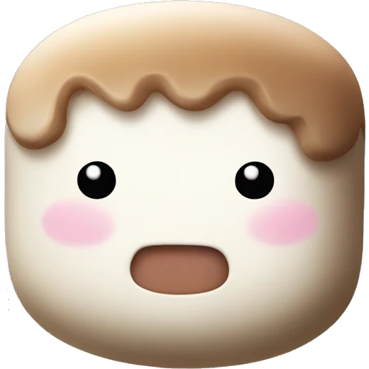 Kawai marshmallow emoji