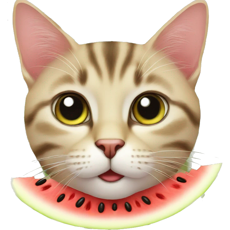 Watermelon cat  emoji