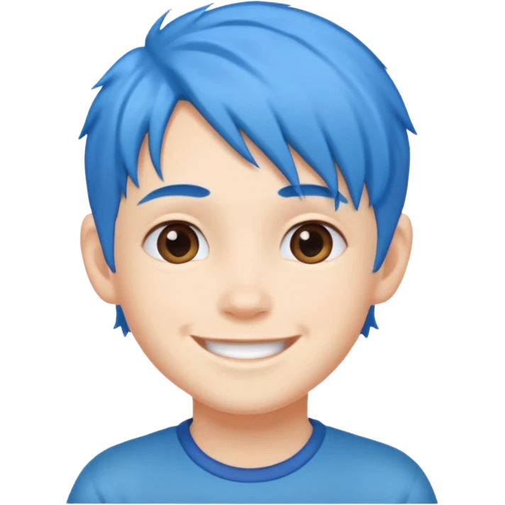 blue haired kid emoji