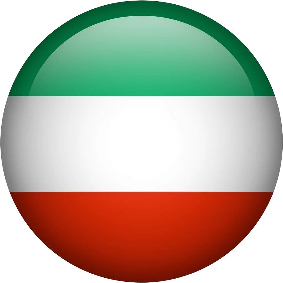 голубое небо без облок 1 белый круг в середине 1 красная полоса в низу 1 зелёная полоса выше красной полосы 1 белая полоса выше зелёной полосы в виде флага одна зелёная полоса emoji