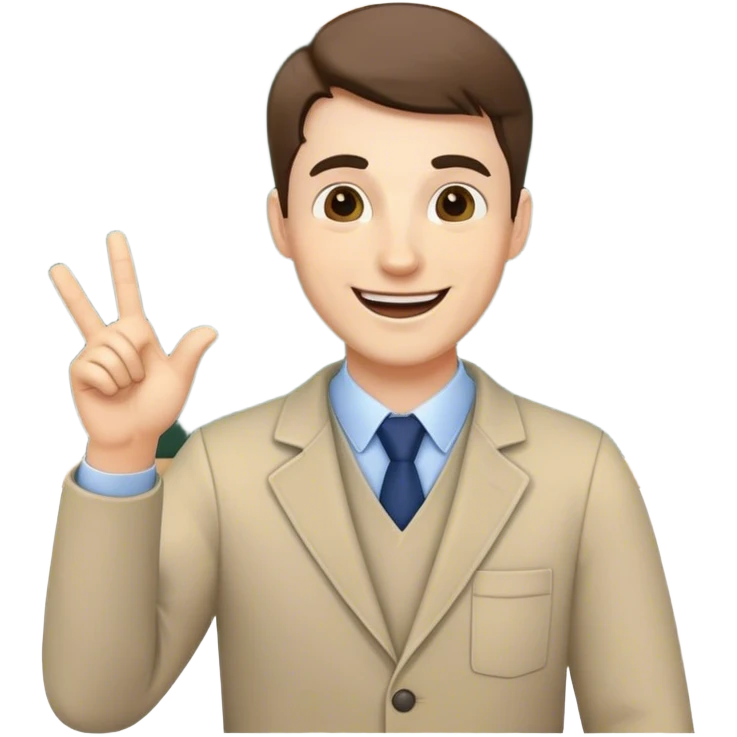 вчитель інформатики жестикулює, посміхається, розповідає emoji