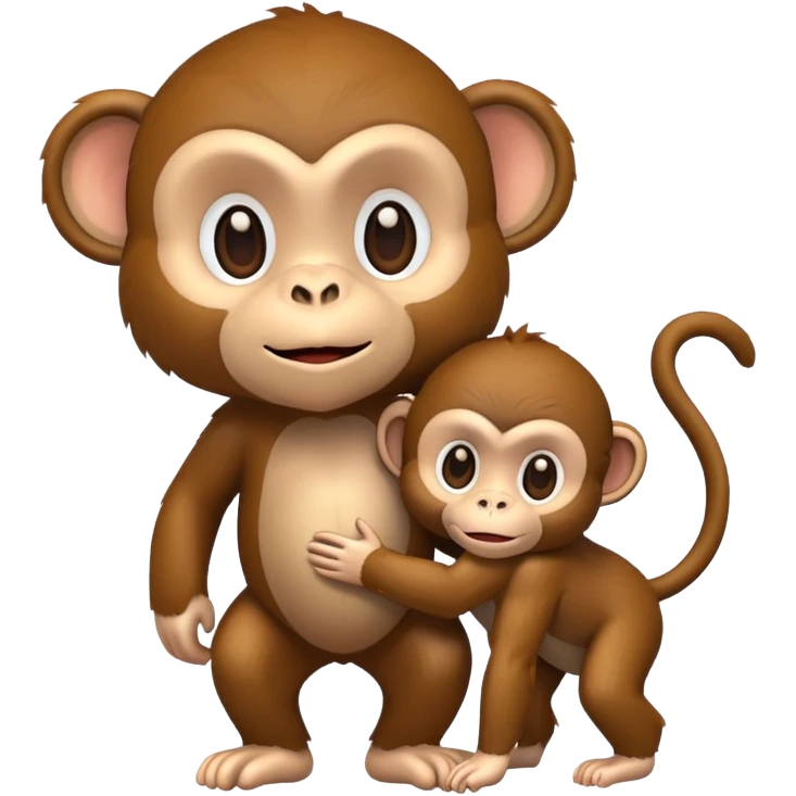 one big monkey and one little monkey emoji