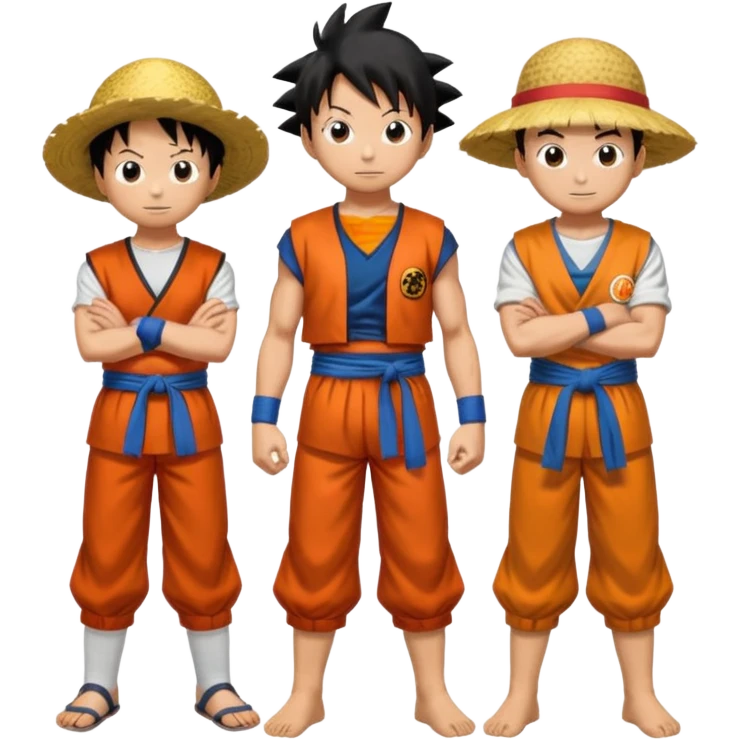 Luffy , goku and Saitama emoji