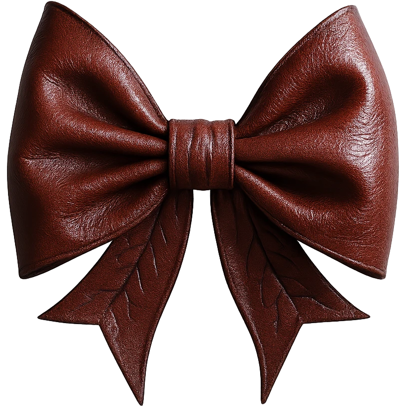Remove the background and keep only the gothic bow in a photorealistic style. emoji