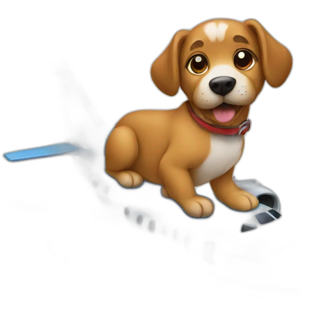 A dog on a plane emoji