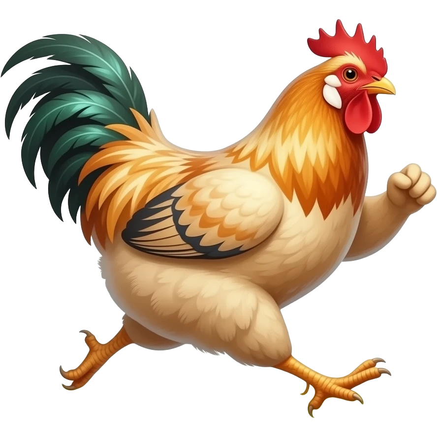 chicken without head running emoji