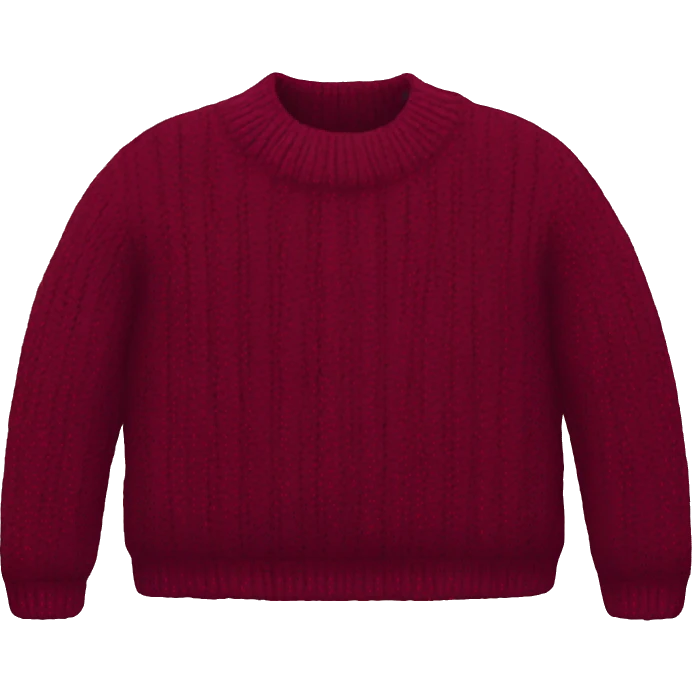 Burgundy sweater emoji
