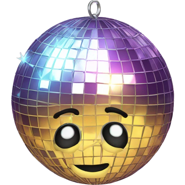 Disco ball with bow  emoji