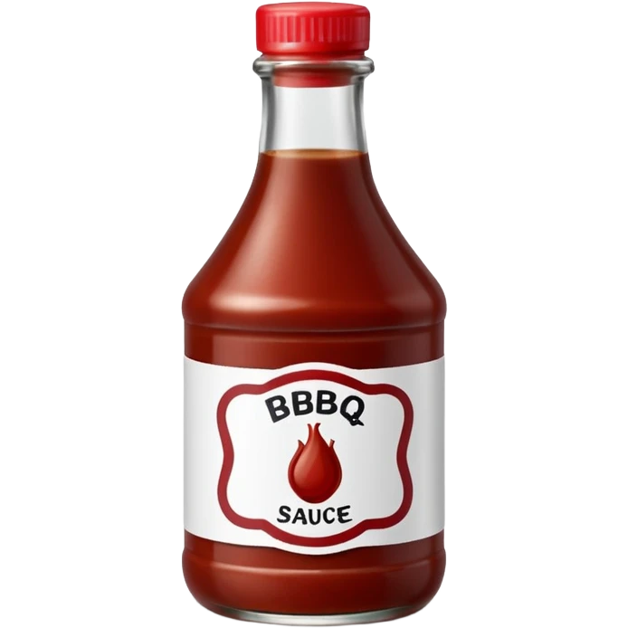 BBQ sauce bottle – with label
 emoji