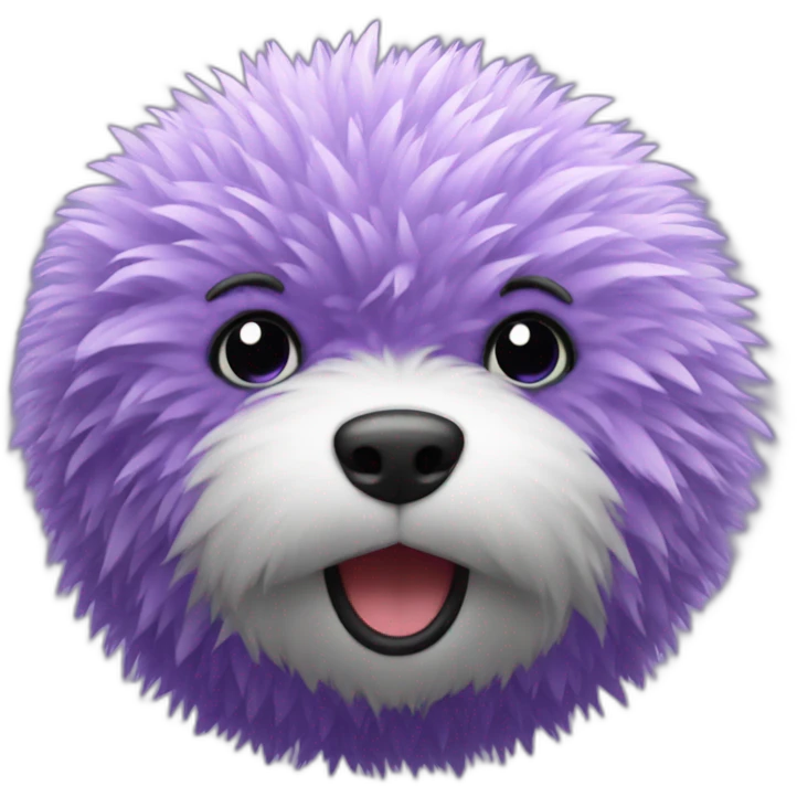 Purple fuzz ball emoji