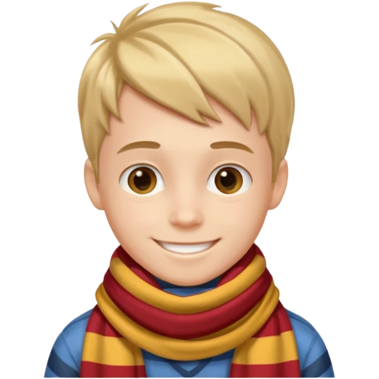 Boy with striped scarf emoji