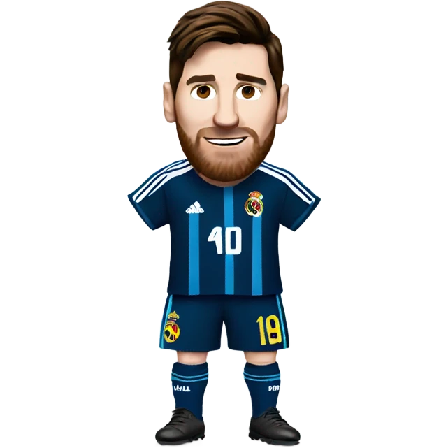 Messi With real madrid shirt emoji