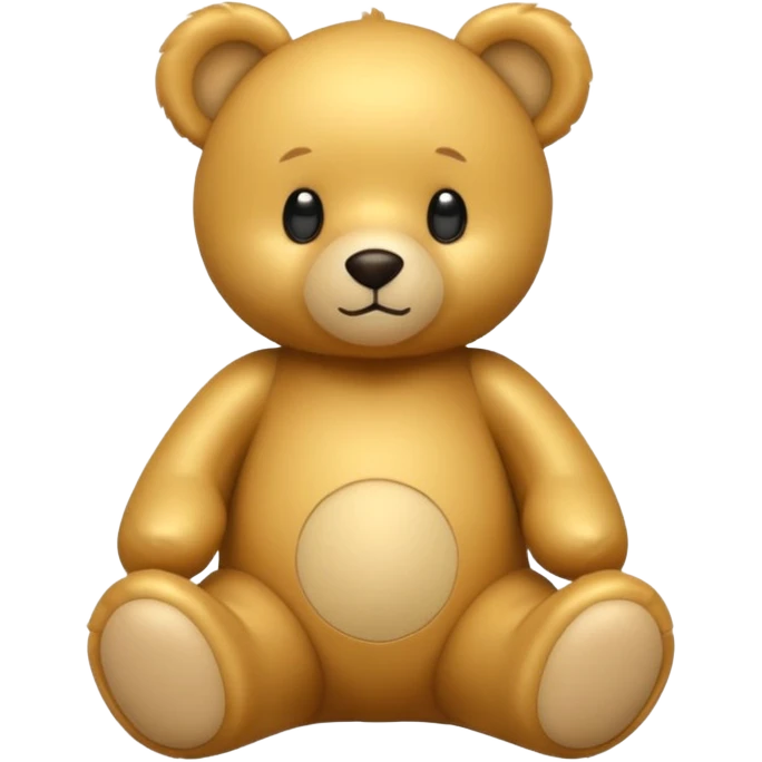 Golden teddy bear emoji