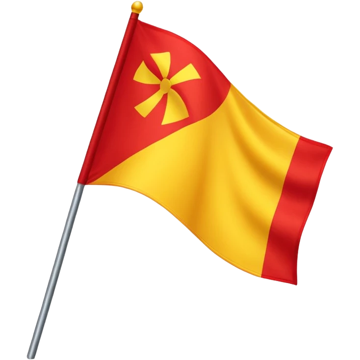  yellow and red flag  emoji