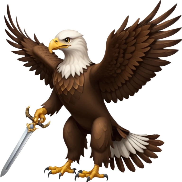 eagle with sword strapped to his back emoji