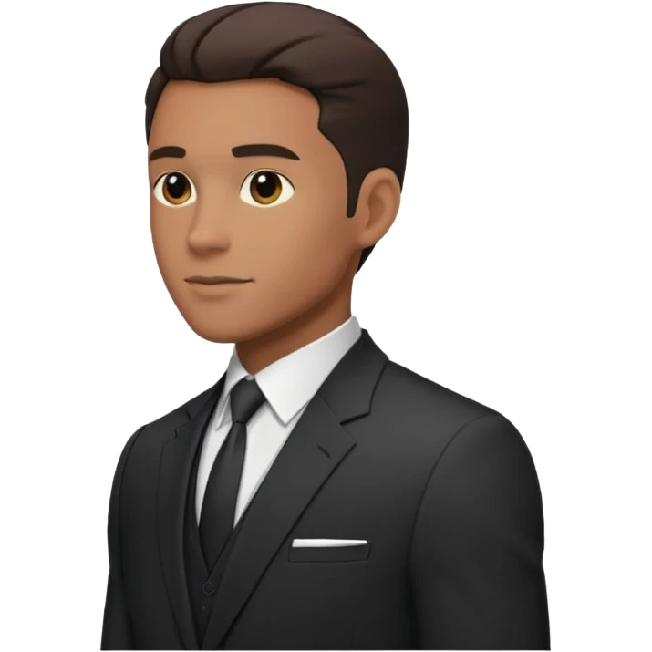 Man in suit half-side emoji