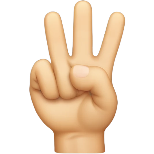 Hand with bent middle finger emoji