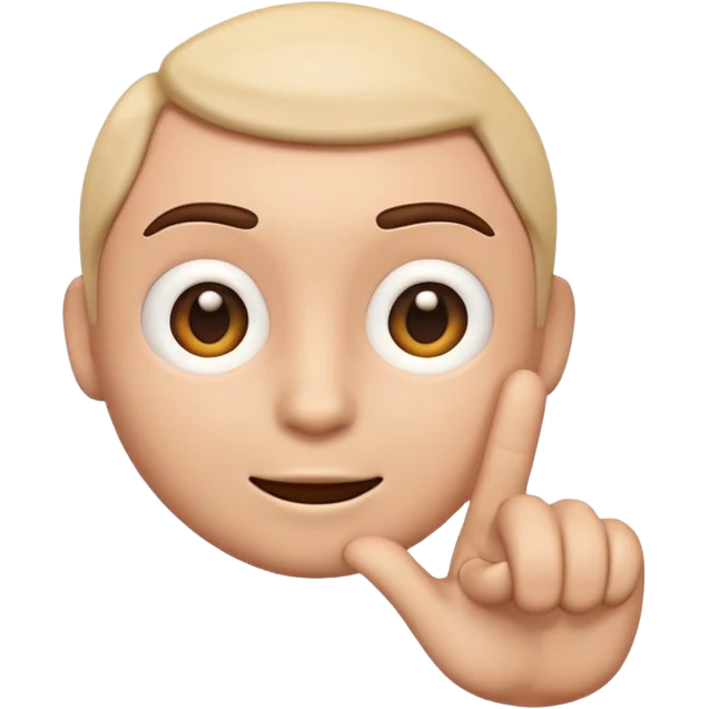 Emoji apontando para a tela igual a esse “🫵🏻” emoji