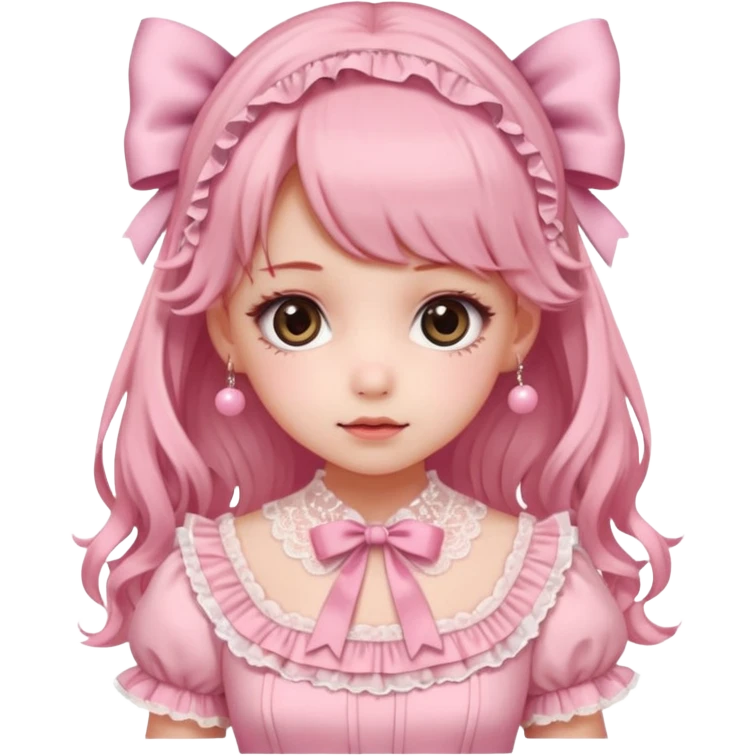 Lolita cute pink emoji