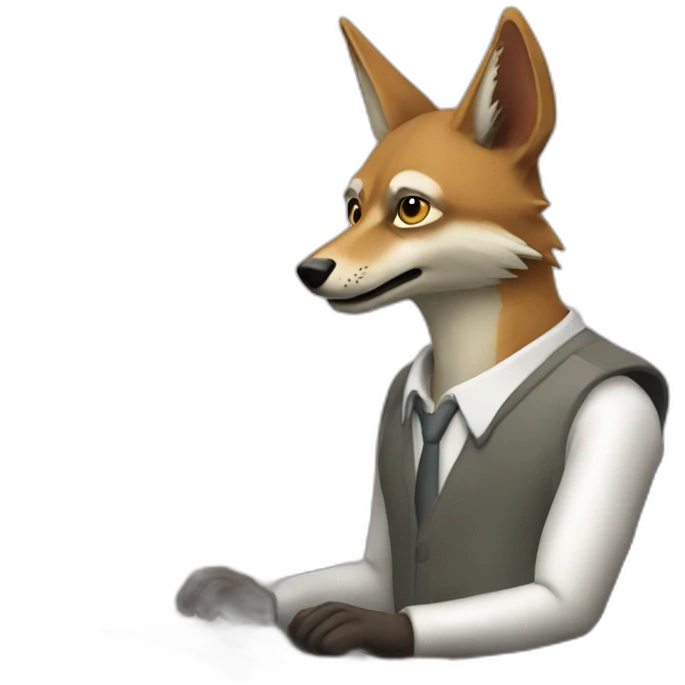 jackal-working-at-the-computer emoji