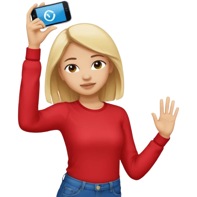 Una chica haciendo el dab  emoji